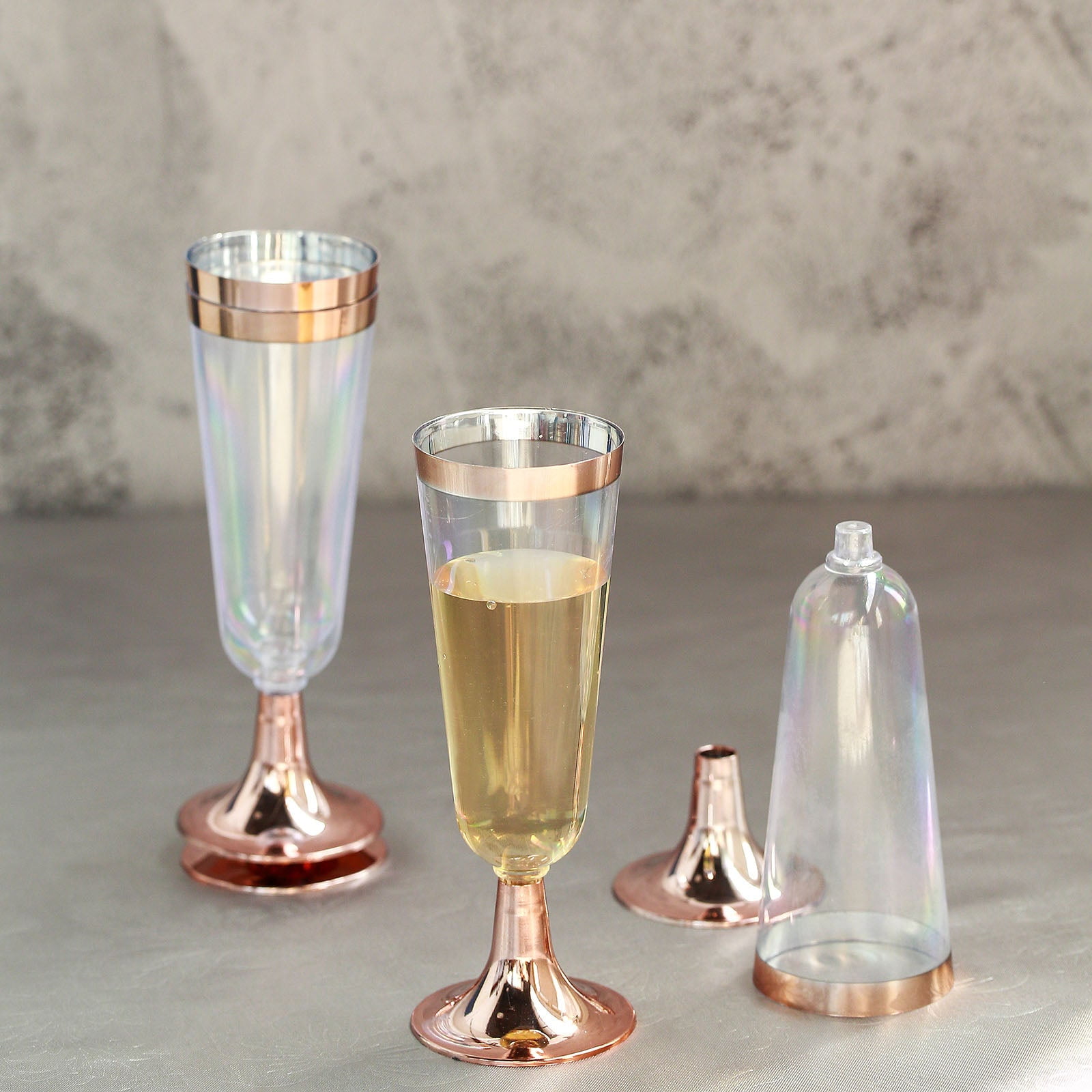 Hand-Blown Borosilicate Glass Fast Consumption 2 Pack Champagne Shooters SET 