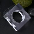 thumbnail image 2 of IBASETOY Acrylic Napkin Rings for Party Use Transparent Square Design Decorative Wedding Banquet Table Accessories, 2 of 5