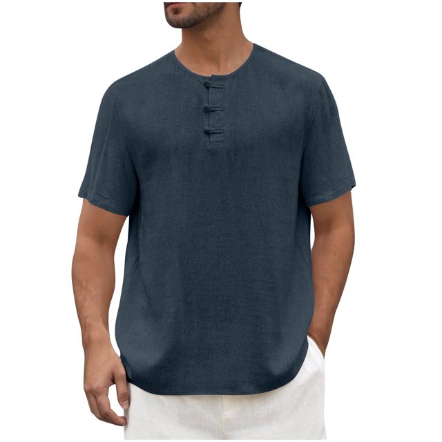 fheaev T-Shirts à Manches Courtes pour Hommes Mode Décontractée Confortable Col Rond Basique Chandail Blouses Haut Été Plage T-Shirts Sport Doux Ajustés