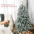 thumbnail image 4 of HOMCOM 5ft Flocked Artificial Christmas Tree with Metal Stand, Hinged Tips, 4 of 10
