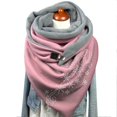 thumbnail image 4 of Femmes Impression Bouton Châles Casual Chaud Doux Mode Foulards Envelopper les Femmes Écharpe, 4 of 4