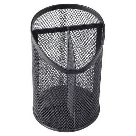 Lorell Mesh 3-Compartment Mesh Desktop Organizer, 1 Each