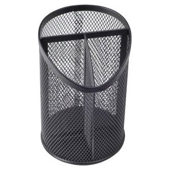 Lorell, Mesh Desktop Organizer, 1 Each, Black