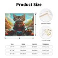 thumbnail image 2 of Logiee Riverside Meditating Cat Print Canvas Wall Art ,Art Poster,Canvas Decorative Picture,Decor Wall Pictures for Living Room Bedroom Bathroom,Ready to Hang, 2 of 6