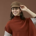 thumbnail image 2 of Tickled Pink Women's Walnut & Ginger Scout Plaid Newsboy Cap, 2 of 8