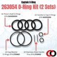 thumbnail image 2 of Captain O-Ring - Replacement 263054 O-Ring Kit for Pentair/PacFab/Sta-Rite Slide Valve 263064, 263052, 263053, 263078, 263079 2 Sets, 2 of 7