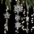 thumbnail image 4 of QHUDLV Snowflake Christmas Ornament,Acrylic Snowflake Icicles Drop Crystal Hanging Pendant,Glitter Star Hanging Ornaments for Winter Christmas Tree Decorations,Crystal Christmas Decorations, 4 of 5