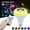 White, variant on Bluetooth Speaker Light Bulb - 12W RGB Color Changing Bulb with Built-in Audio, Remote Control, Double Lighting & Music for Bedroom, Party, Home Ambiance