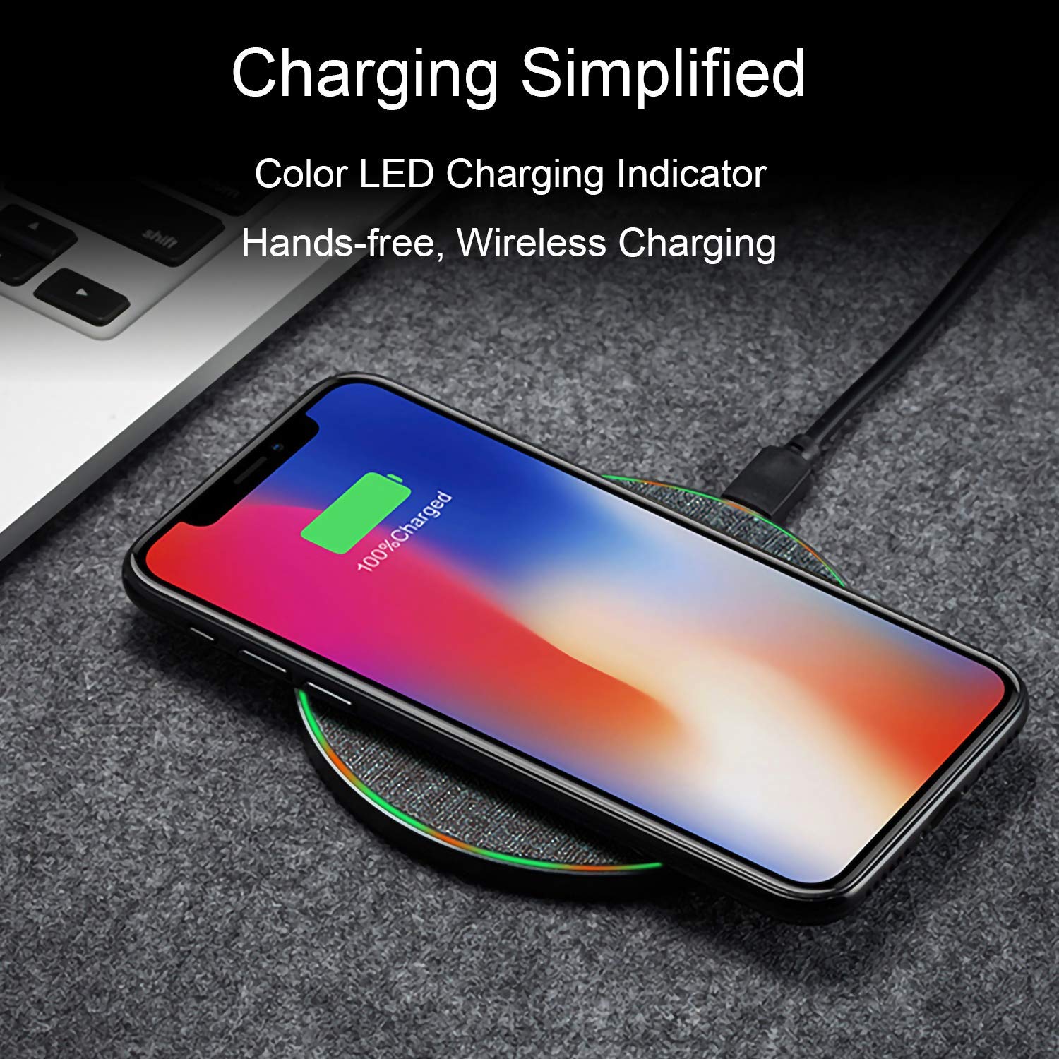 Contixo W4 Fast Wireless Charger Charging Pad | Premium, Ultra Slim ...