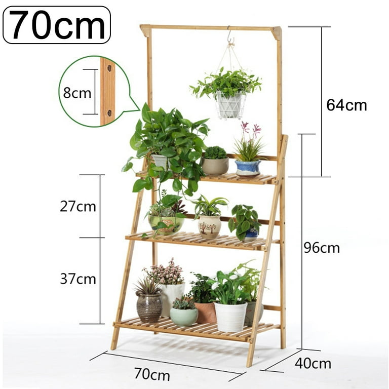 3 Tier Bamboo Hanging Plant Stand Foldable Planter Shelves Flower Pot Organizer Storage Rack Display Shelving Plants Shelf Holder for Patio Garden Balcony Indoor Outdoor 3 Tier Bamboo Hanging Plant Stand Foldable Planter Shelves Flower Pot Organizer Storage Rack Display Shelving Plants Shelf Holder for Patio Garden Balcony Indoor Outdoor