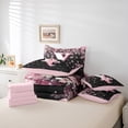 thumbnail image 6 of Manfei Girls Pink Monogrammed Bedding Comforter Set 7pcs, Personalized Letter Y King Bedding Sets, Kawaii Axolotl Cherry Blossoms Bed Sheets, Super Cozy Room Decor, 6 of 8