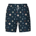 thumbnail image 4 of Lsque Mens Swim Trunks Christmas Snowflakes1 Pattern - Bathing Suit Compression Liner - Beach Swim Shorts Swimwear - (S-3XL) - Stretch Quick Dry -XX-Large, 4 of 9