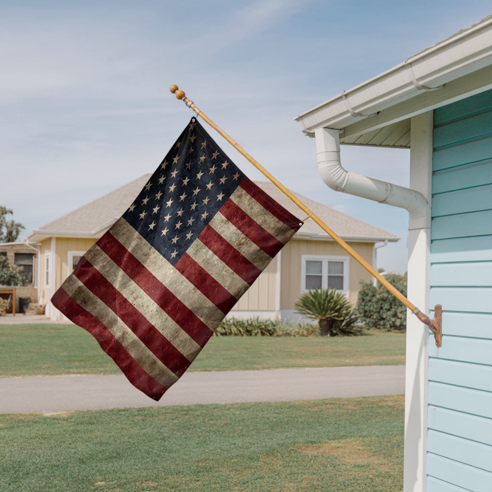 4th of July Flags for Outside 3x5 ft Vintage American Flag Outdoor Flags Double Sided Grommets House Banner Retro USA Flag Patio Yard Flag for Outdoor Party Porch Garden Independence Day Decor