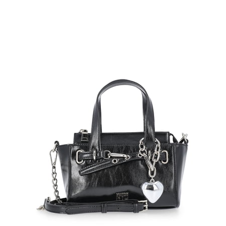 Madden NYC Women's Clip Belt Satchel, Black