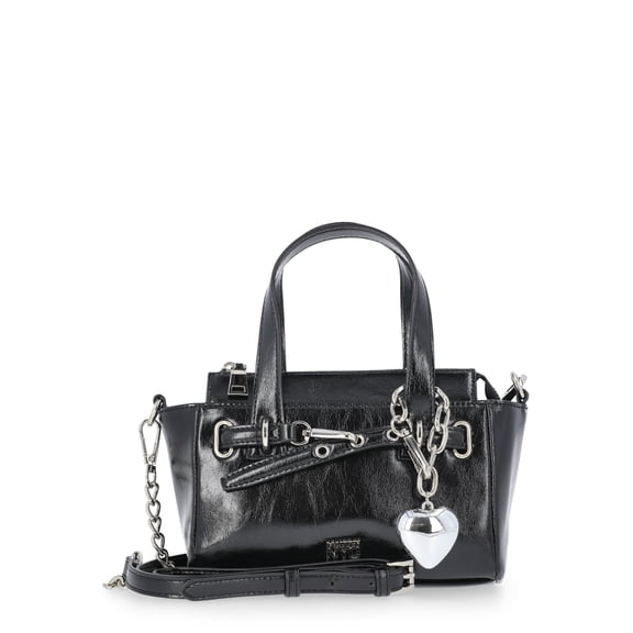 Madden NYC Women's Clip Belt Satchel, Black