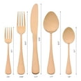 thumbnail image 2 of Unique Bargains Stainless Steel Flatware Set Mirror Polished Rose Gold 30 Pcs, 2 of 6