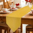 thumbnail image 2 of Yellow Table Runner Linen Burlap Table Runner 108 Inches Long Modern Minimalist Solid Color Art Dresser Scarves for Kitchen Island Coffee Dining Room Party Wedding Banquet Holiday Decoration 13"x108", 2 of 8