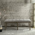 thumbnail image 2 of SAFAVIEH Rocha 19''H French Brasserie Tufted Bench, Grey Velvet, 2 of 7