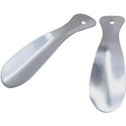 Pack of 2 - SimpleField Stainless Steel Shoe Horn - Metallic Silver - 7.5 inch