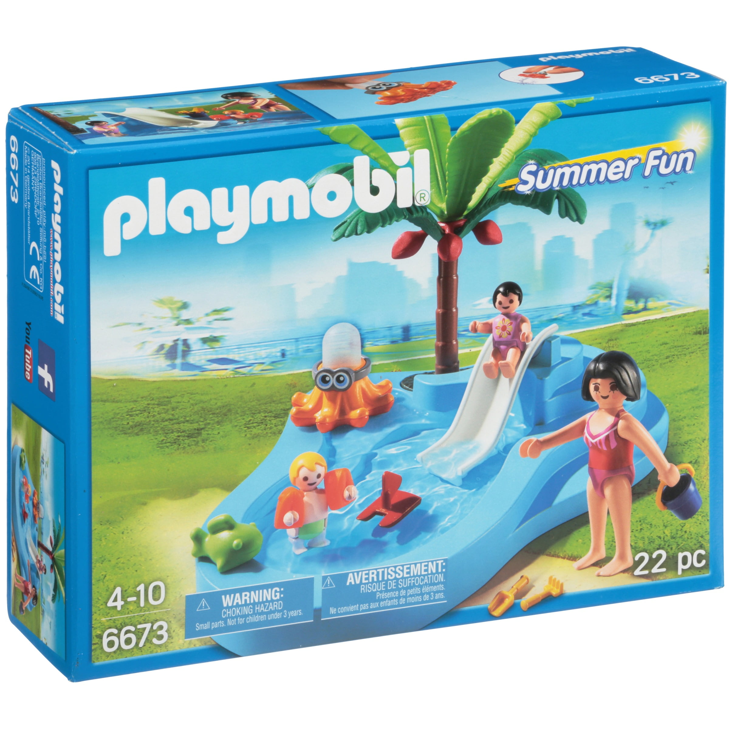 PLAYMOBIL 6673 Summer Fun Baby Swimming Pool With Slide for sale online 