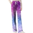 thumbnail image 6 of Women's Fashion Loose Casual Printed Casual Pants with Christmas Print, Comfortable Home and Sleepwear Bottoms, Elastic Waist for Easy Wear, Purple Pink, 3XL, 6 of 6