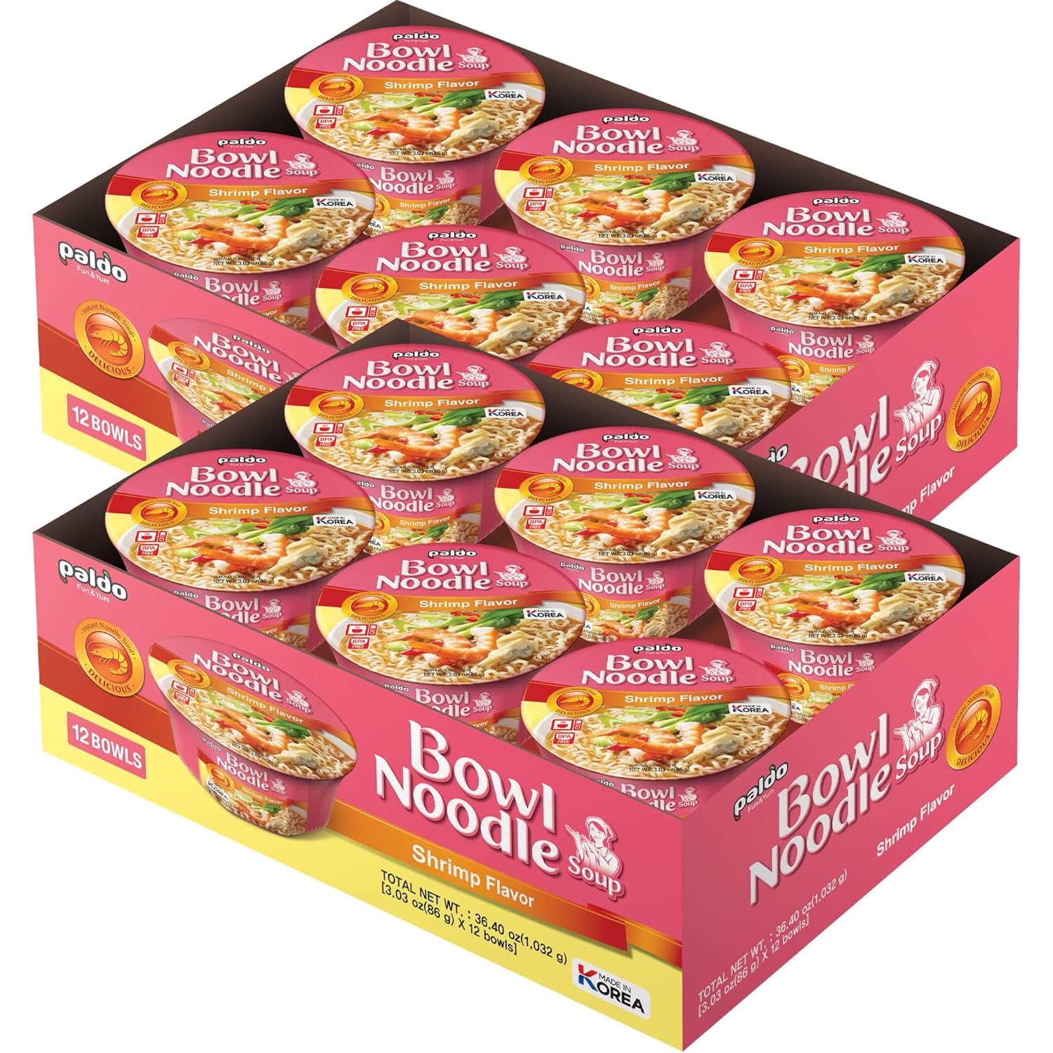 Nongshim Ramen Variety Pack, 5 Flavors, Black, Red, Chapagetti