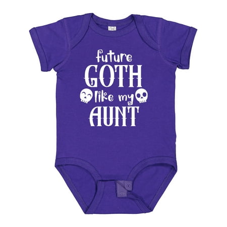 

Inktastic Future Goth Like My Aunt with Skulls Gift Baby Boy or Baby Girl Bodysuit