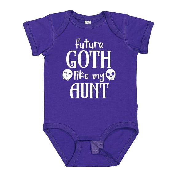 Inktastic Future Goth Like My Aunt with Skulls Boys or Girls Baby Bodysuit