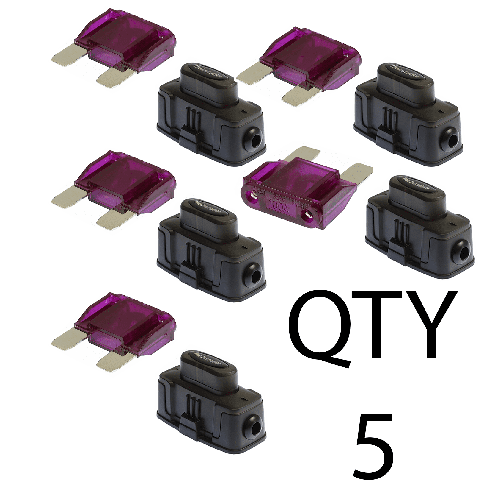 MAXI Inline Fuse Holder Fuseholder Install Bay 4 6 8 Gauge & 100 Amp (5