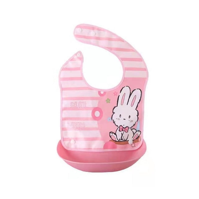 Babero de EVA de dibujos animados para bebés, babero desmontable, babero impermeable antisuciedad desechable para niños