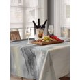 thumbnail image 5 of Grey Coastal Table Cloth, Summer Beach Nautical Abstract Art Waterproof Tablecloth for Rectangle Tables, Reusable Washable Fabric Table Cover for Restaurant Kitchen Dining Tables 52"x70", 5 of 5