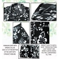 thumbnail image 6 of HAPPY BAY Men's Hawaiian Shirts Short Sleeve Button Down Shirt Men's Summer Shirts Casual Beach Vacation Hawaii Island Shirts for Men Funny M Allover Floral, Black, 6 of 6