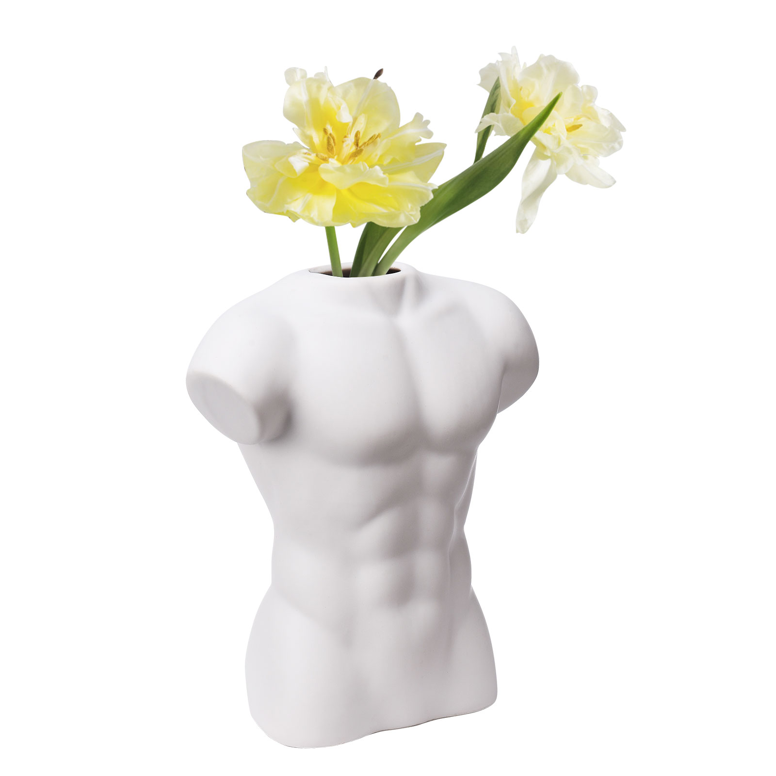 RUNOLIG Male Body Vases,Unique Modern Creative Floral Vases,Ceramic
