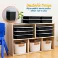 thumbnail image 5 of ECR4Kids Letter Size Plastic Tray Orgainzer with Lids, Small, Storage Bins, Black, 10-Piece, 5 of 9
