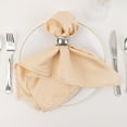 thumbnail image 2 of Balsa Circle 5 Pieces 20" Beige Lamour Satin Napkins Wedding Party, 2 of 6