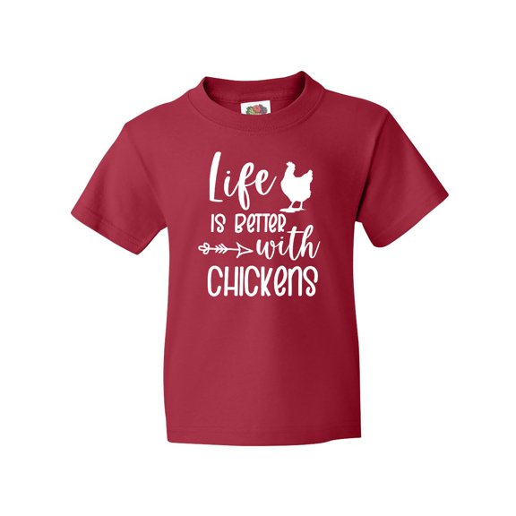 Inktastic Life is Better with Chickens Youth T-Shirt