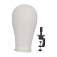 thumbnail image 2 of Cabeza de maniquí portátil, ligera, color blanco, ideal para hacer gorras, bisutería y sombreros. 22 pulgadas, 2 of 8