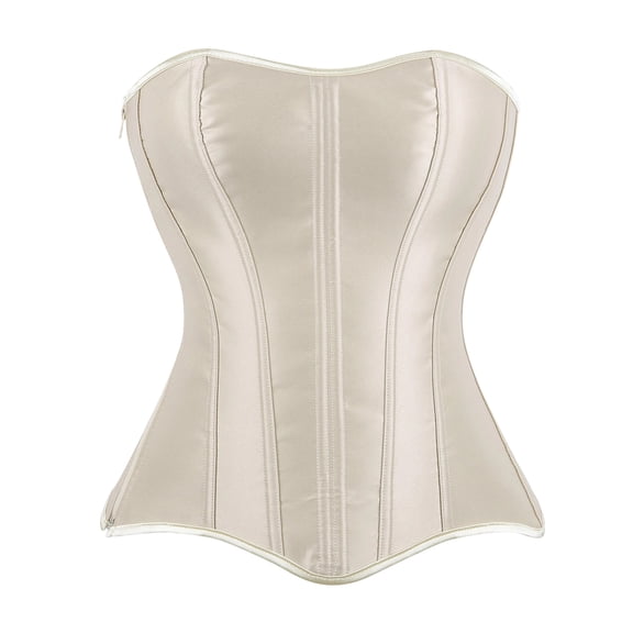 Edvintorg Waist Trainer for Women Cropped Tummy Control Strapless Body Shaper Zip Up Casual Shapewear Women Corset Top Women'S Clothing Beige L