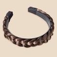 thumbnail image 5 of HLONK Bandeau Dur Tressé pour Femmes - Pièce de Cheveux Perruques Mode Tresses Rétro Fraîches Épingle à Cheveux Deux Brins, 5 of 5