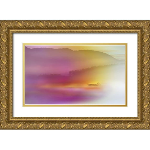 Westum, Heidi 14x10 Gold Ornate Wood Framed with Double Matting Museum Art Print Titled - Watercolor seascape