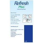 Refresh Plus Lubricant Eye Drops Preservative-Free Artificial Tears, 0.4 ml, 50 Count