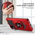 thumbnail image 4 of Compatible for TCL ION X Case / TCL ION V Case with Tempered Glass Screen Protector [Military Grade] Ring Car Mount Kickstand Shockproof Hard Phone Case - Red, 4 of 7