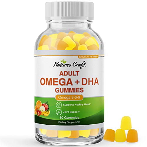 Subtropisch Aandringen Vermelden Fish Oil Omega 3 Gummies - Omega 3 6 9 and EPA DHA Adult Gummy Vitamins -  Nature's Craft 60ct Omega Gummies for Heart & Brain Support - Walmart.com