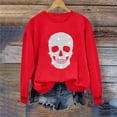 thumbnail image 2 of Wiyuqeen Spooky Season Womens Sweatshirts Halloween Fall Sweat Shirts Long Sleeve Crew Neck Thin Fleece Graphic Pullover Holiday Party Outfits S-XXL, 2 of 7