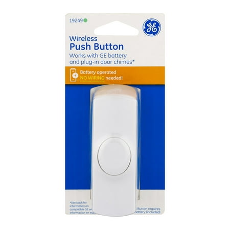 GE Wireless Push Button Door Chimes, 1.0 CT