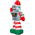 thumbnail image 2 of Holidayana 6 Foot Tall Giant Inflatable Winter Holiday Robot Yard Decoration, 2 of 6