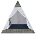 thumbnail image 6 of Outdoor Sunbed with Colorful Pillows, 90.5" Wicker Patio Daybed with Cushions, Tent Shape, 6 of 11