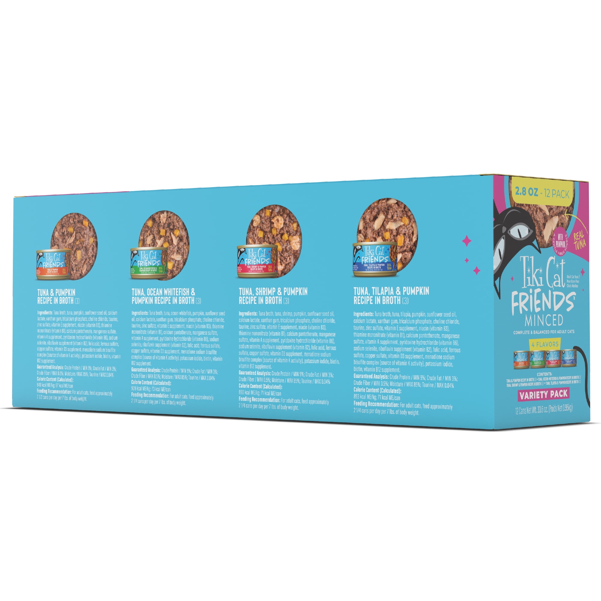 (2 pack) Tiki Cat Friends Tuna Variety Pack, 2.8 oz. Can (12 Count)