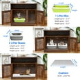 Wooden Cat Litter Box Enclosure, Hidden Cat Bathroom Furniture with