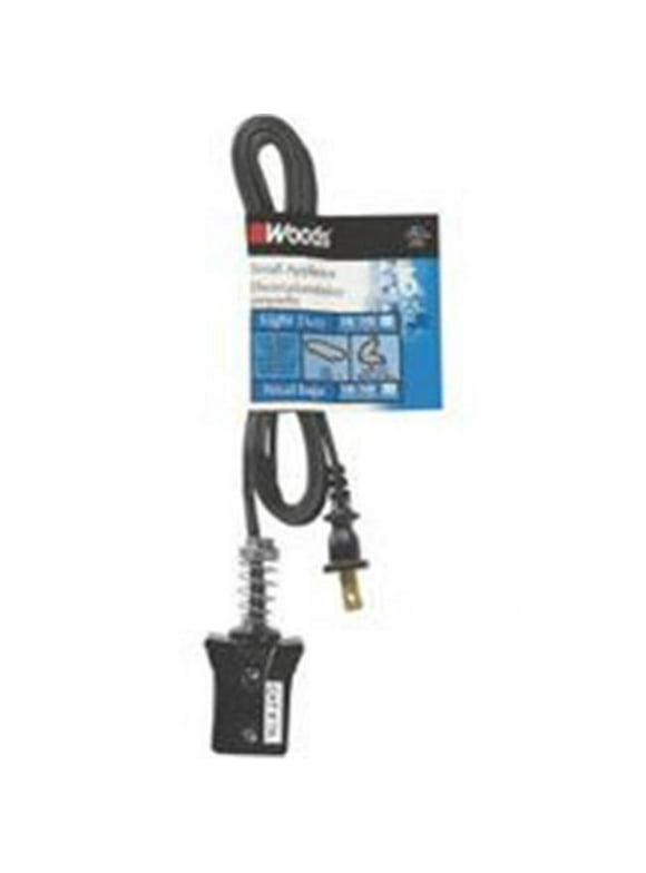Woods 0291 Household Appliance Cords, 6', Black